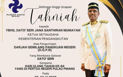 26 Julai 2025: LPKtn Merakamkan Setinggi-Tinggi Tahniah Dan Syabas Kepada YBhg. Dato’ Seri Jana Santhiran Muniayan Atas Penganugerahan Darjah Gemilang Pangkuan Negeri (D.G.P.N.)