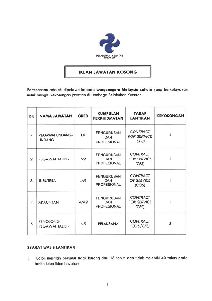 IKLAN JAWATAN KOSONG page 0001