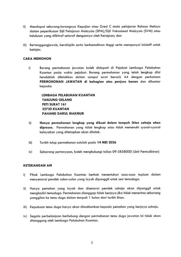 IKLAN JAWATAN KOSONG page 0002